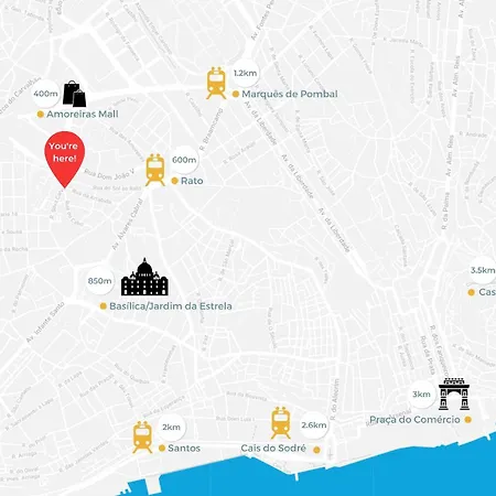 Campo De Ourique Deluxe Mid-term Appartamento *